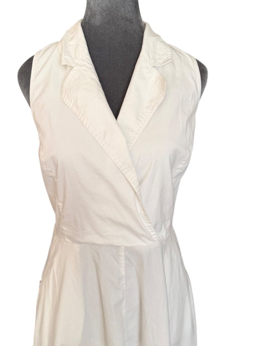 Marled Womens White Sleeveless Wrap Dress With Tie Back XL - Picture 2 of 7
